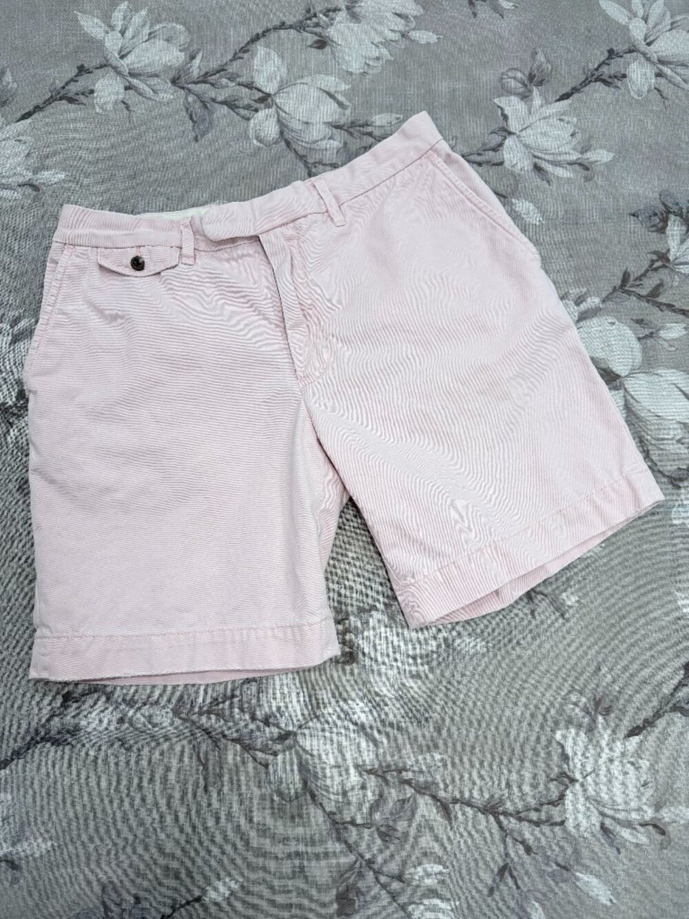 Rugby Ralph Lauren Men’s 33 Pink Chino Shorts Skull Logo Preppy Distressed Y2K